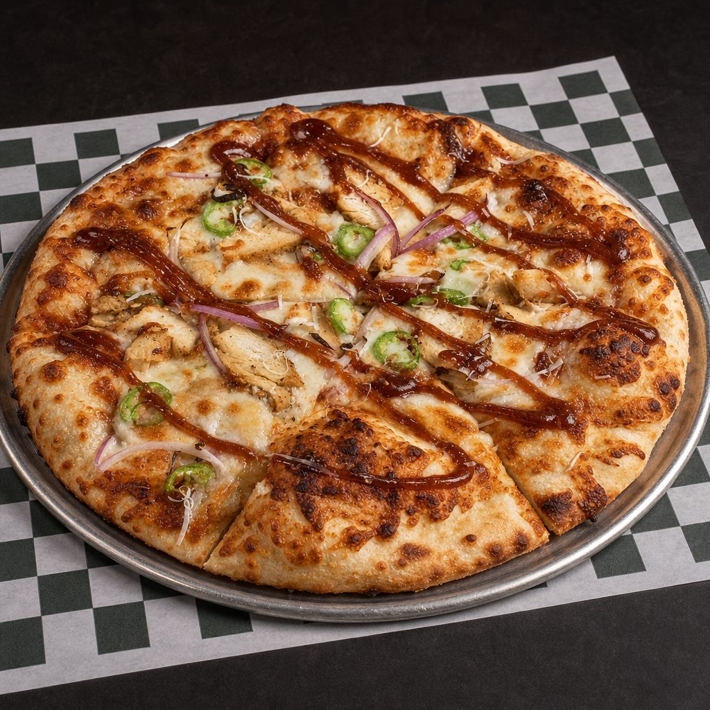 BBQ Chicken Pizza.