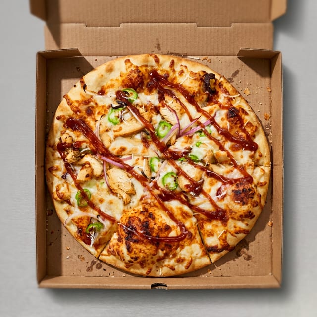 BBQ Chicken Pizza.